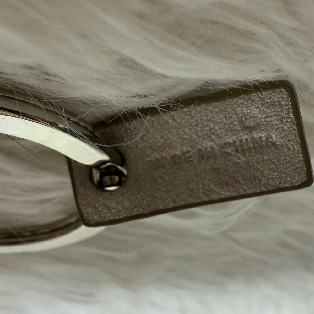 Vintage COACH y2k SIGNATURE TEAR DROP KEY RING Denim Charm - Picture 4 of 4